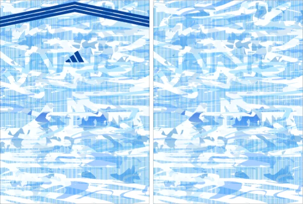 Adidas Pattern jersey blanco y azul