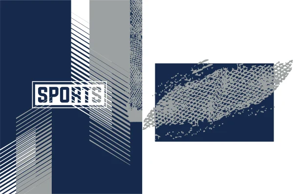 Sports Pattern Gray & White Lines