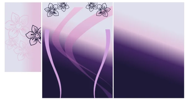 Chinito Floral Degrade Morado Rosa