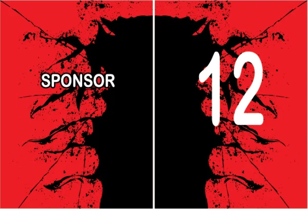 Sponsor Rojo - Negro 25
