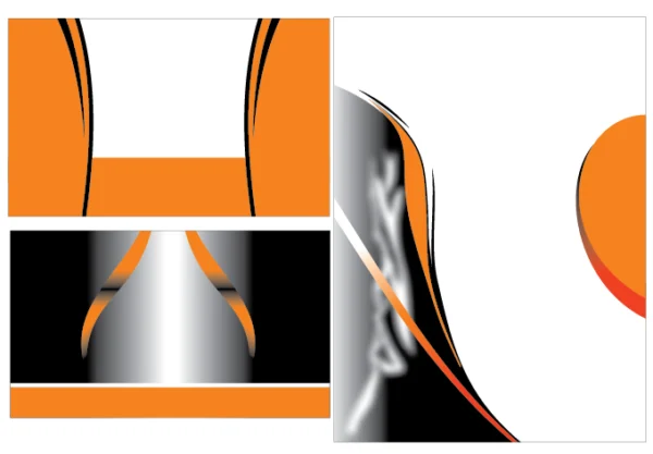 Degrade Blanco - Naranja VS25