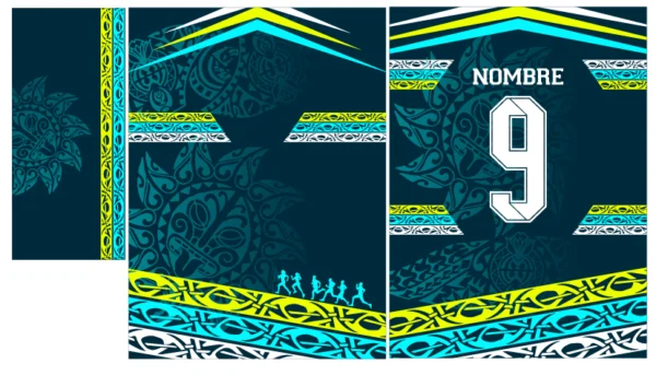 Design Floral Verde-Azul