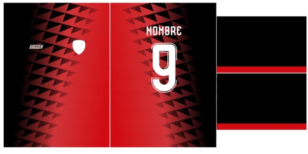 Jersey Degradado negro y rojo 2