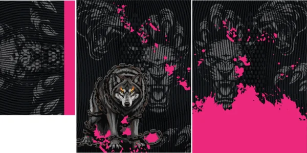 Lobo Grunge Fucsia