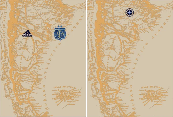 Argentina Golden Mapa Concept