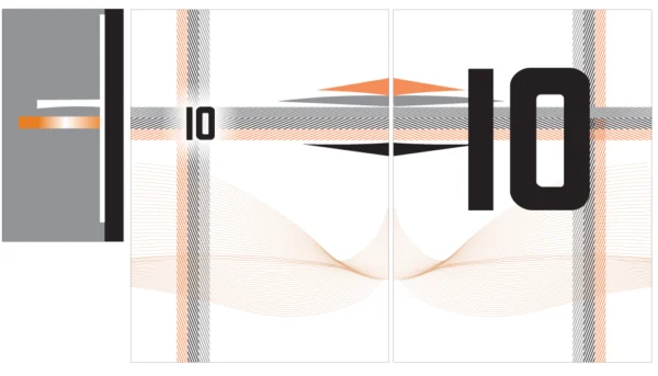 Jersey Lineas Naranja Gris