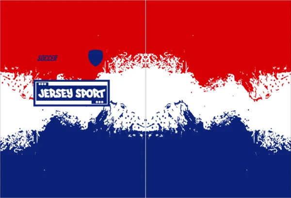 Jersey Sport Grunge Rojo - Azul