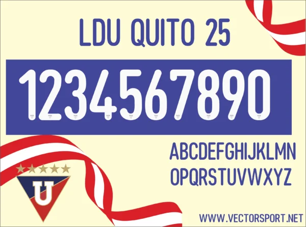 LDU Quito 25 tipografia