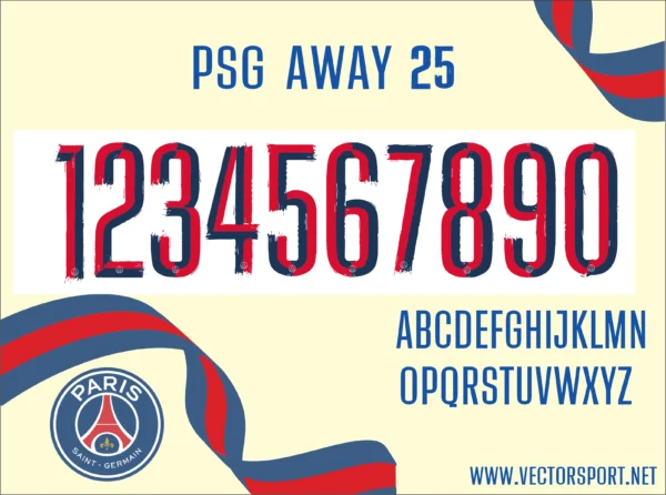 PSG Away 25 Tipografia