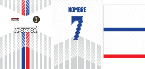 Jersey lineal blanco y azul