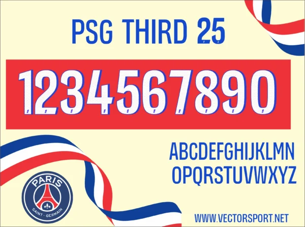 PSG Third 25 Tipografia