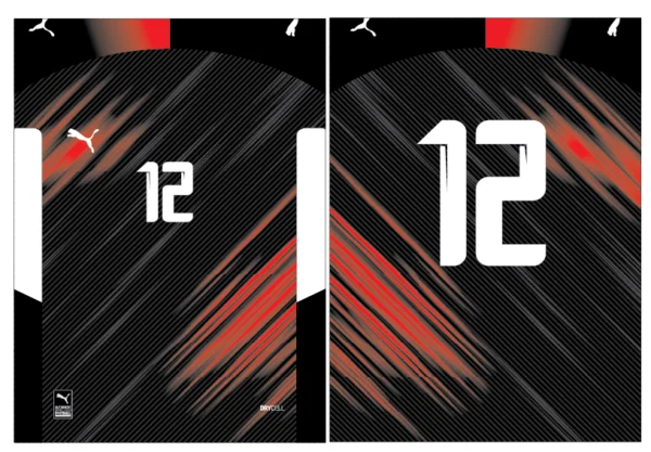 Puma Negro Lineas Diagonales 25