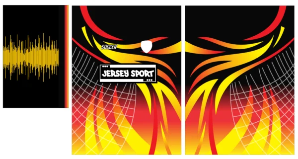 Volleyball Jersey Black Degrade