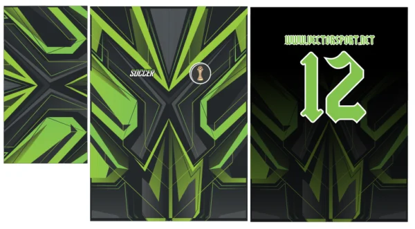 Black geometric Green VS25