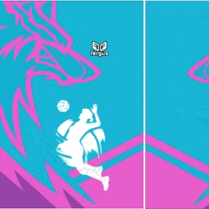 Fergus Voley Logo Fucsia