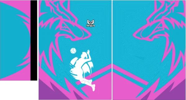 Fergus Voley Logo Fucsia