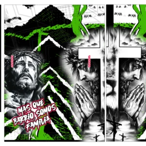 Futsalero Verde Grunge Jesus