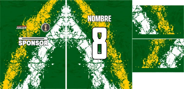 Jersey Grunge verde-amarillo-blanco