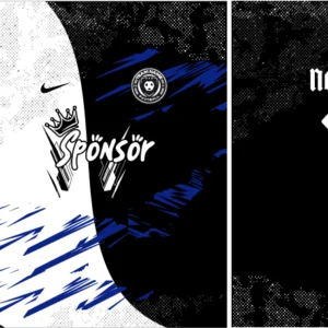 Jersey Geometric Blanco Negro