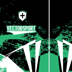 Jersey Negro Verde Grunge VS25