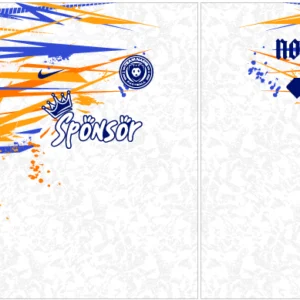 Pattern Blanco Naranja Azul