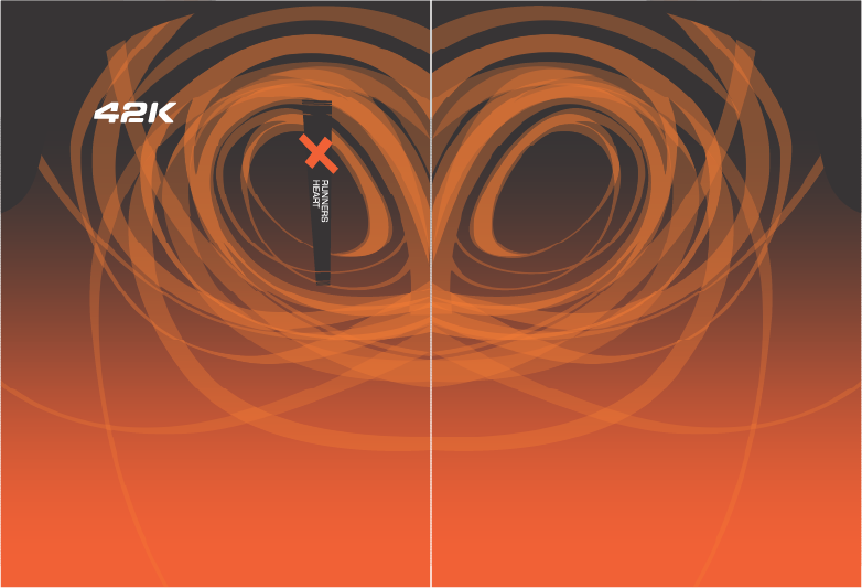 42K Runners Heart Orange