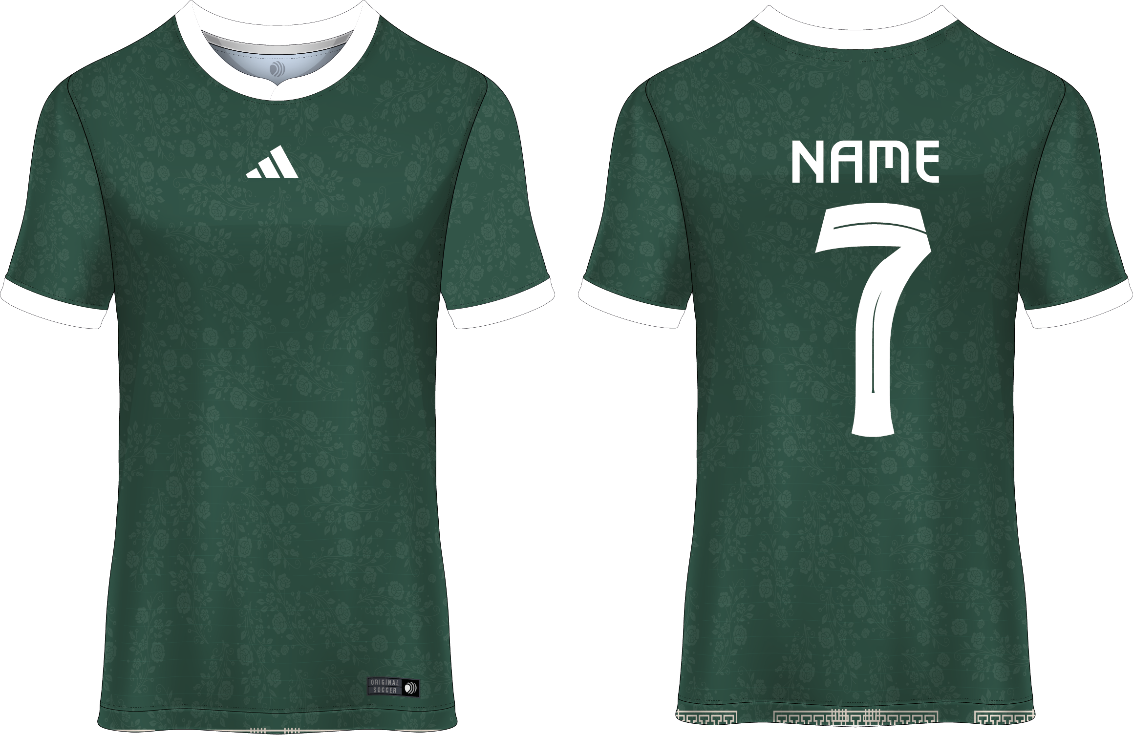 Camiseta Adidas vector trama floral