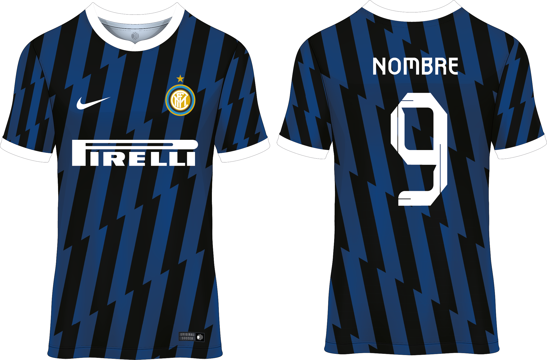 Vector INTER DE MILAN efecto lineas