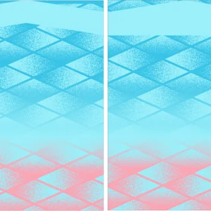 Chinito Degradado Celeste Coral 25