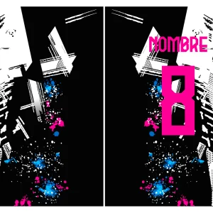 Chinito fucsia Grunge 25