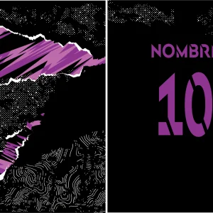 Design Broken Negro Morado