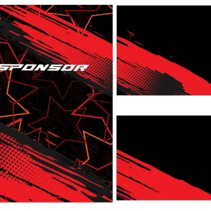 Design Sport Grunge Rojo Negro VS25