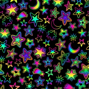 Estrellas varios colores esparcidas DTF