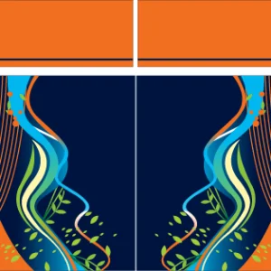 Floral Curvas Naranja