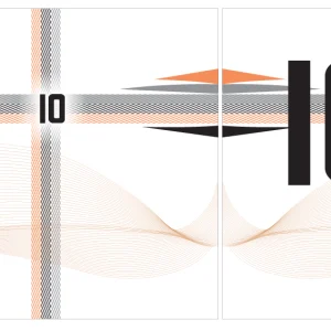 Jersey Lineas Naranja Gris