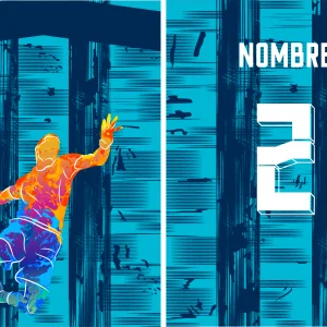 Jersey Sport Celeste Grunge