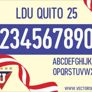 LDU Quito 25 tipografia