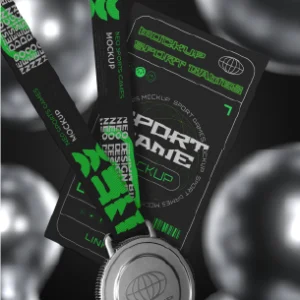 Medalla y tarjeta Mockup - PSD