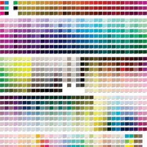 Paleta de Colores para sublimación CMYK