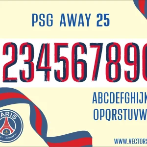 PSG Away 25 Tipografia