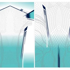 Pattern Lineas Turquesa Degradado