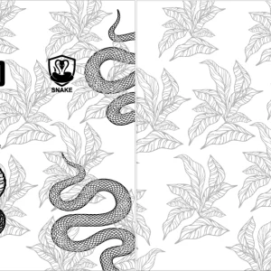 Serpiente Blanco Negro 24