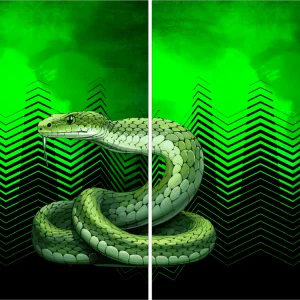 Snake Black & Green Fluor