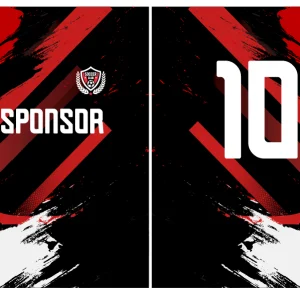 Sponsor Grunge Negro-Rojo-Blanco