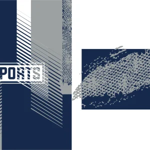 Sports Pattern Gray & White Lines