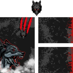 Sports Pattern Wolf Red