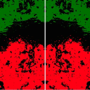 Trama Grunge Verde y Rojo