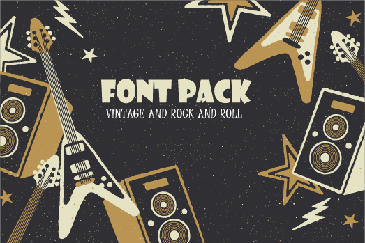 Fonts Pack Gratis Vintage Rock And Roll
