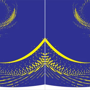 Zhouka Azul Puntos Amarillo