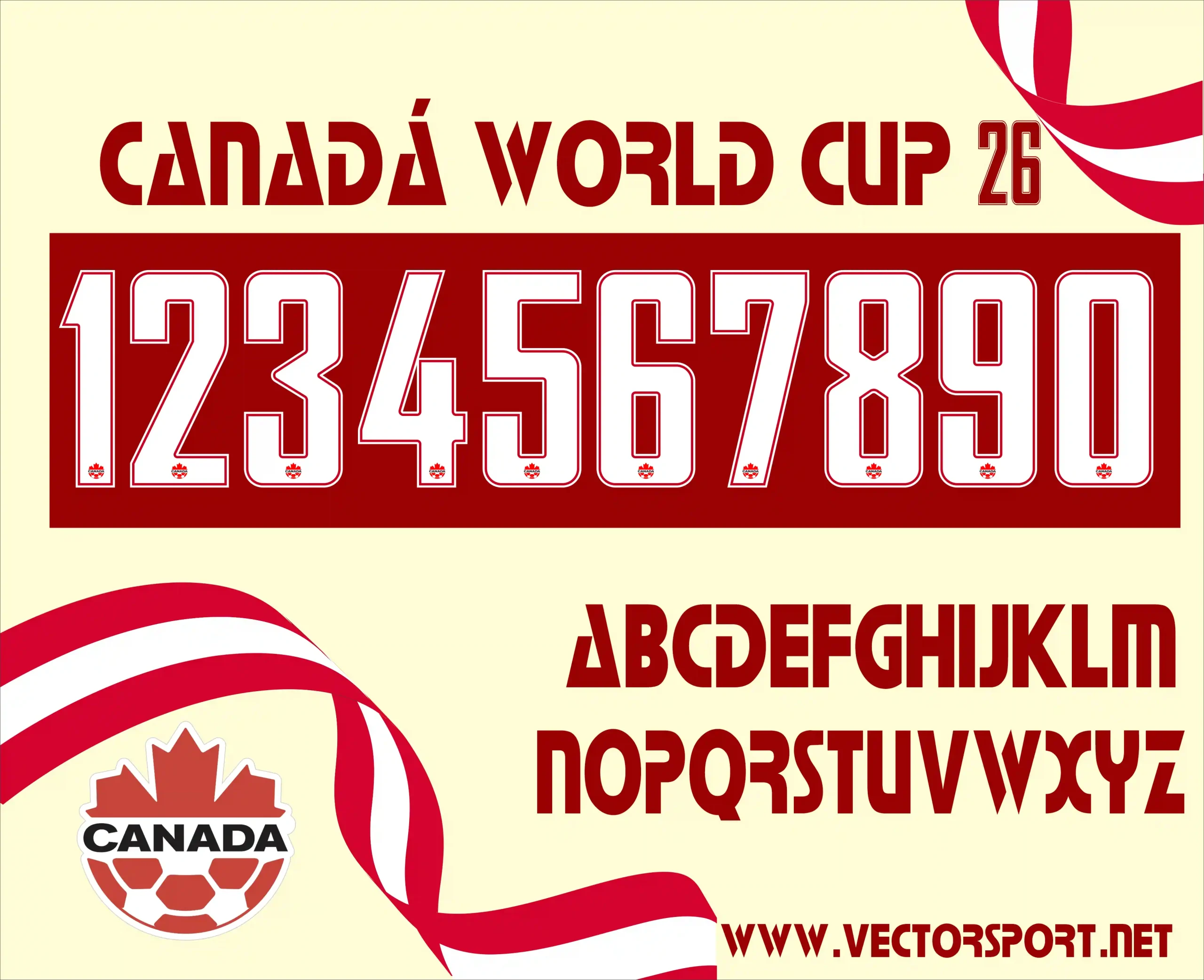 Canadá Tipografia World Cup 26